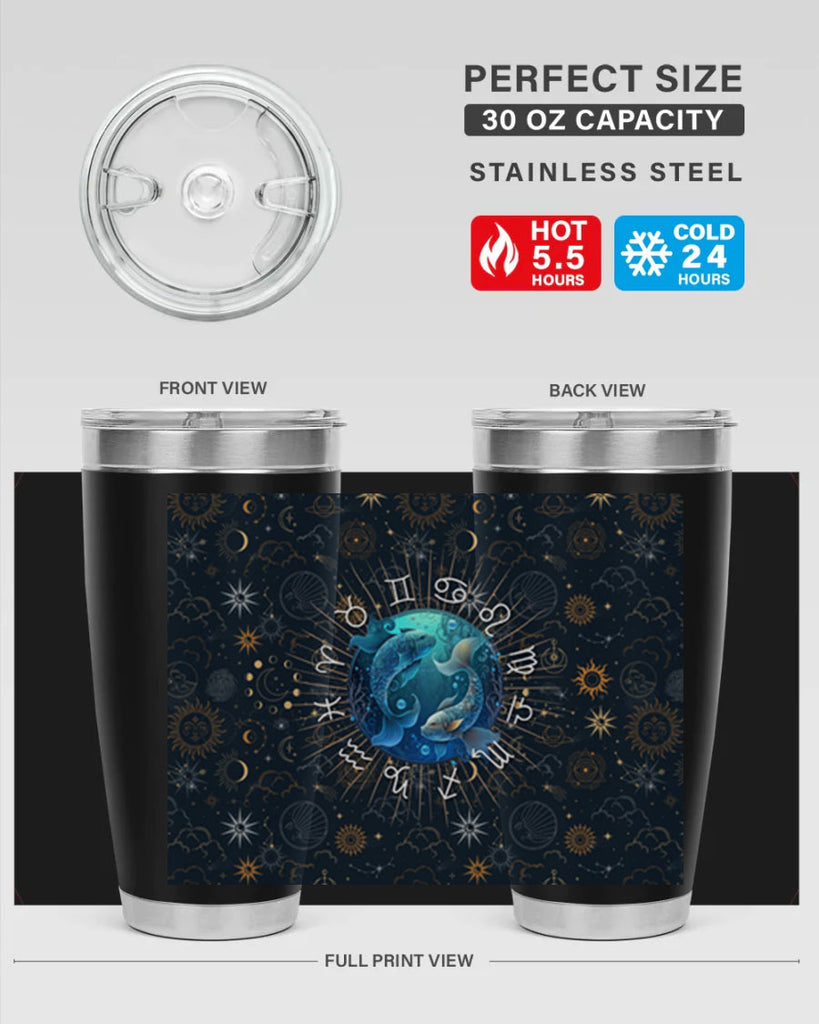 pisces Straight 366#- zodiac- Tumbler