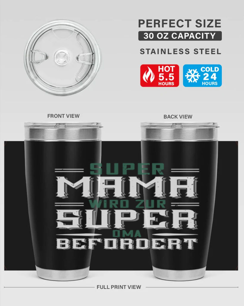 super mama wird zur 9#- grandpa - papa- Tumbler