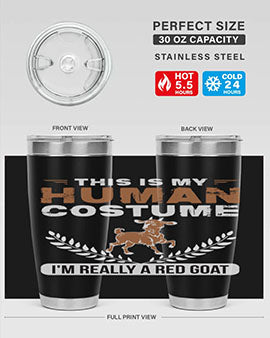 this is my human costume im really a red goat Style 1#- goat- Tumbler