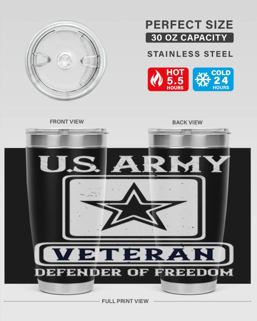 us army veteran defender of freedom 14#- Veterns Day- Tumbler
