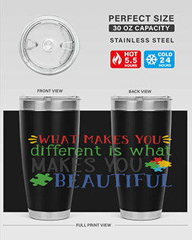 what makes you different is what makes you beautiful Style 3#- autism- Tumbler