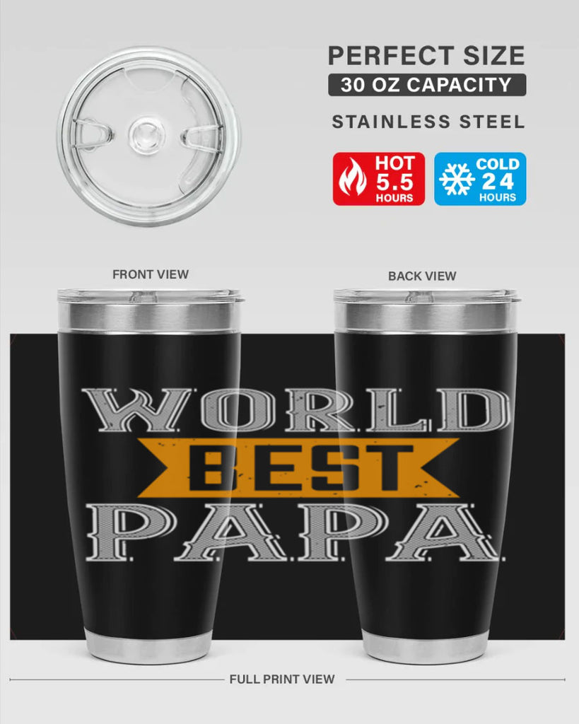 world best papa 1#- grandpa - papa- Tumbler