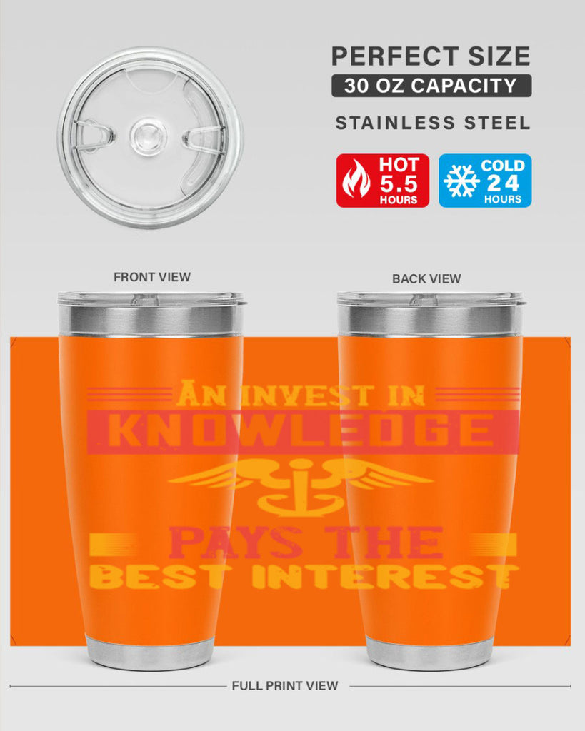 An invest in knowledge pays the best interest Style 228#- nurse- tumbler