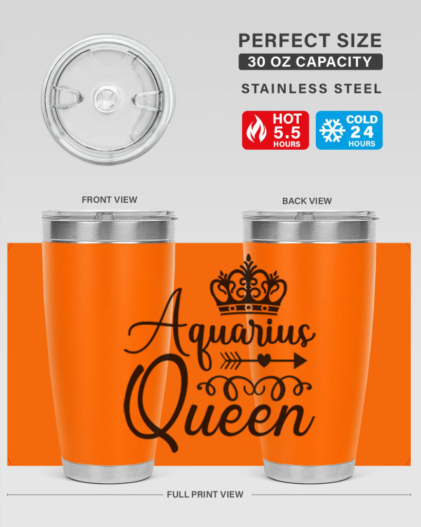 Aquarius queen 74#- zodiac- Tumbler