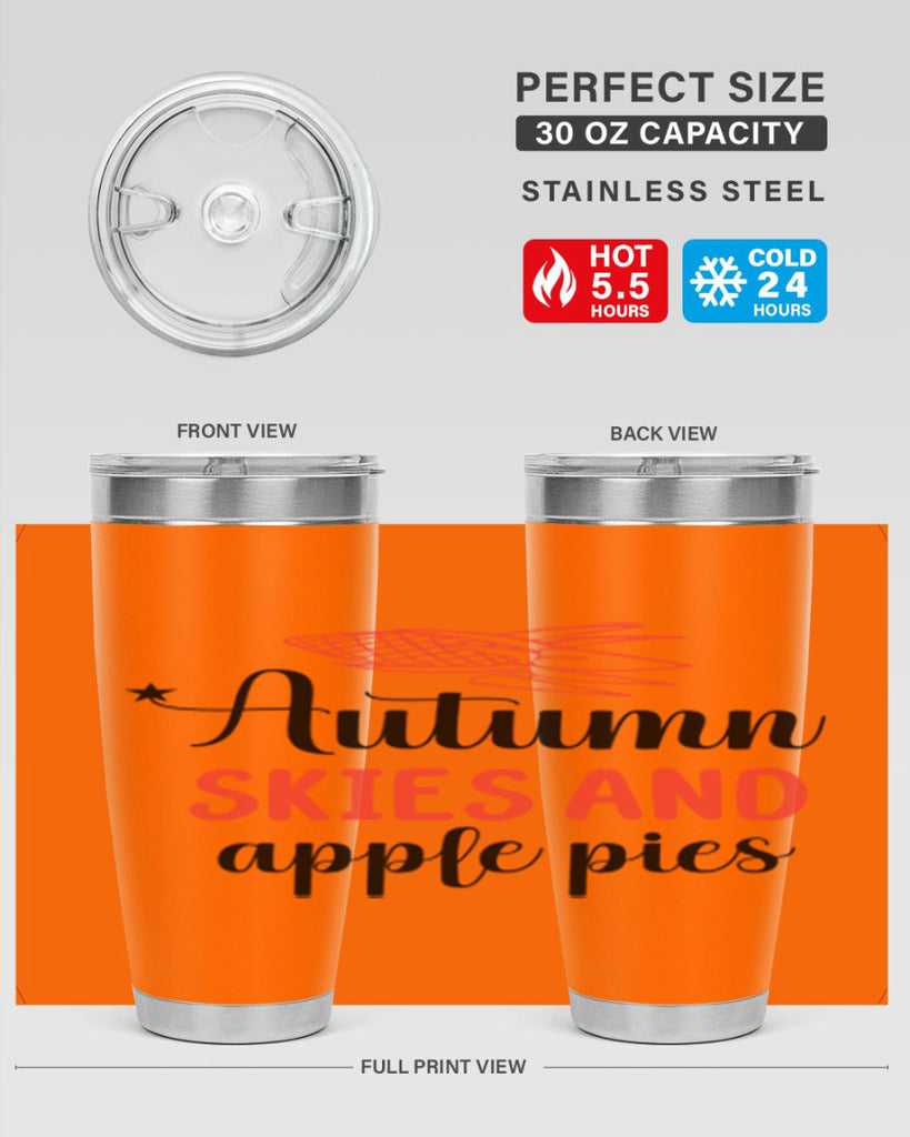 Autumn skies and apple pies 29#- fall- Tumbler