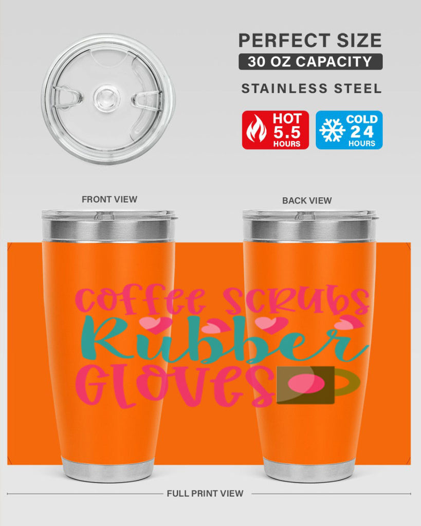 Coffee Scrubs Rubber Gloves Style Style 208#- nurse- tumbler