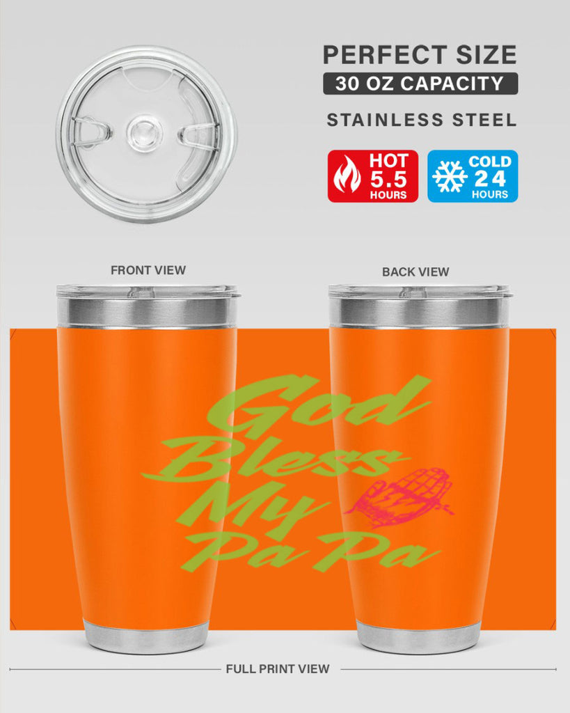 God Bless Papa 107#- grandpa - papa- Tumbler