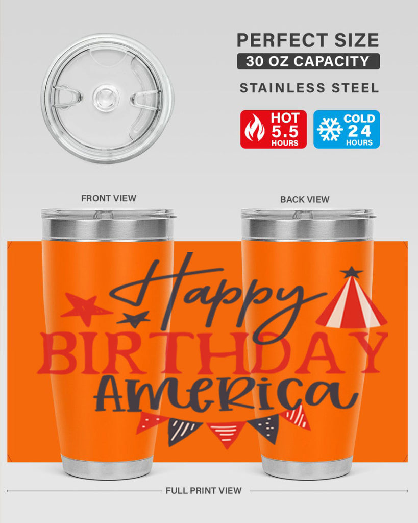 Happy Birthday america Style 30#- Fourt Of July- Tumbler