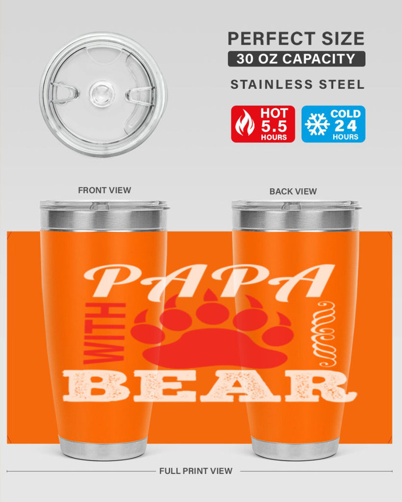 PAPA WITH 110#- grandpa - papa- Tumbler