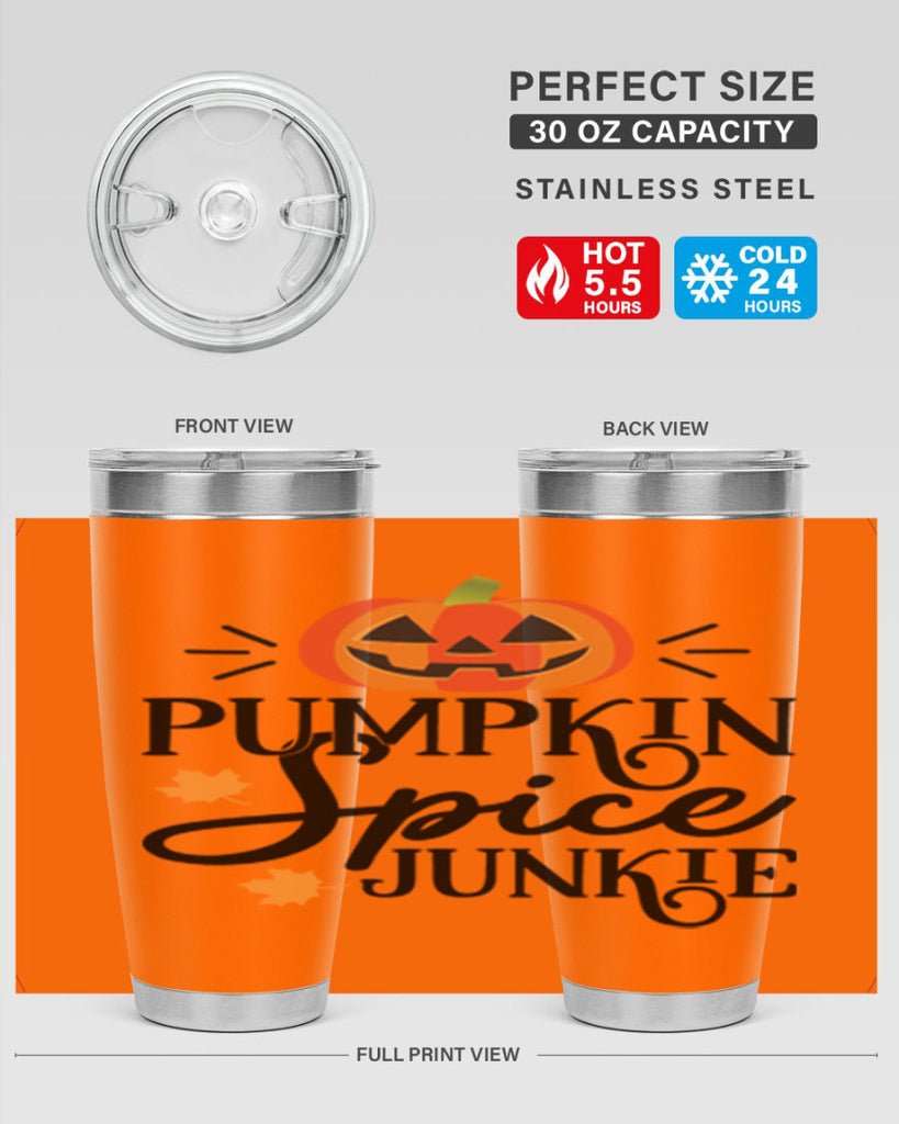 Pumpkinspicejunkie 568#- fall- Tumbler