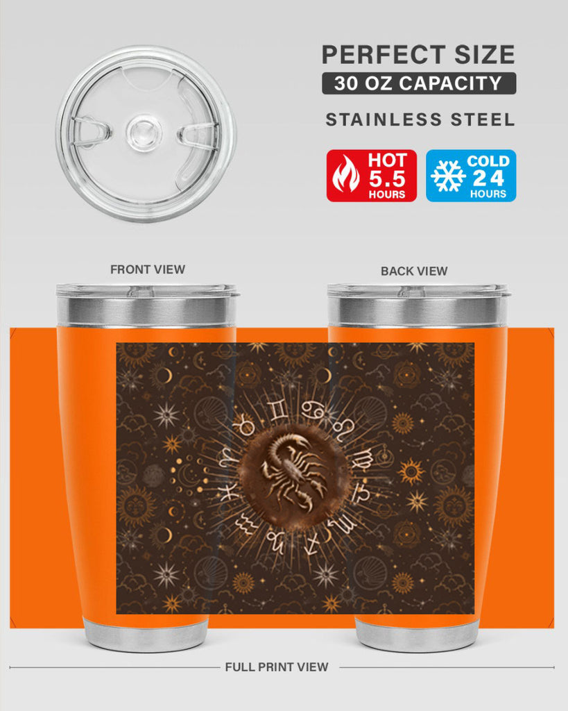 Scorpius Straight 466#- zodiac- Tumbler