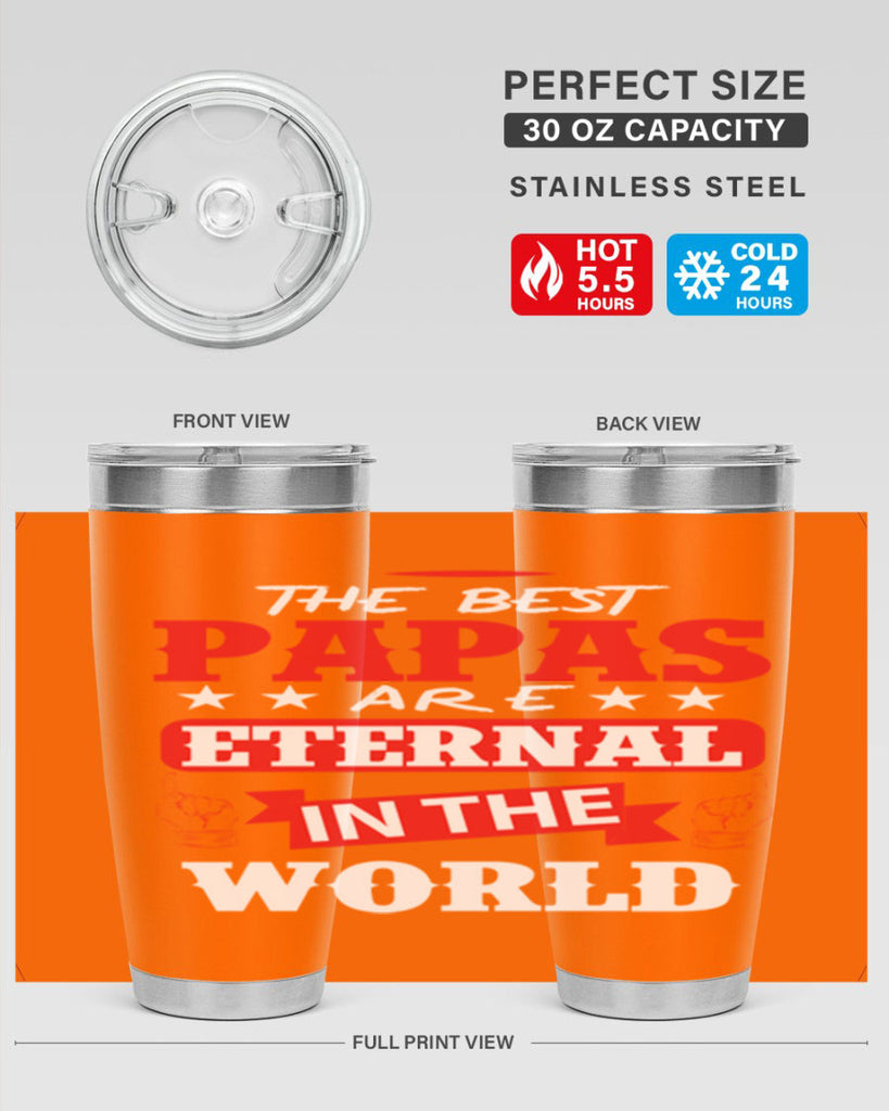 THE BEST PAPAS 108#- grandpa - papa- Tumbler