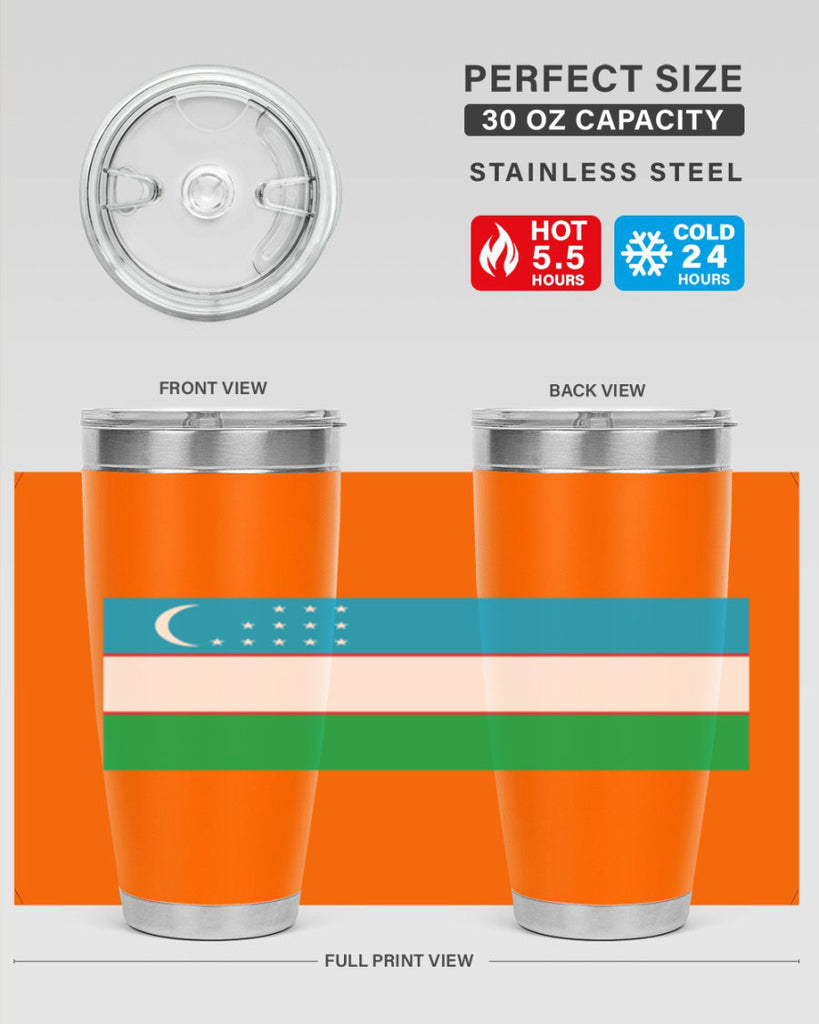 Uzbekistan 8#- world flags- Tumbler