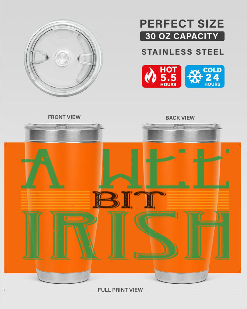 a wee bit irish Style 144#- St Patricks Day- Tumbler