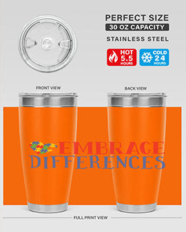 embrace differences Style 13#- autism- Tumbler