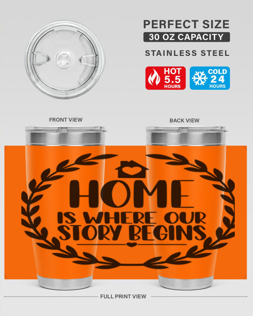 home is where our story begins 13#- home- Tumbler