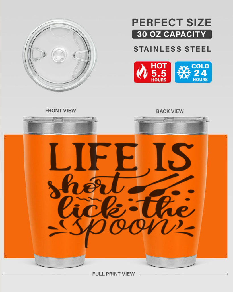 life is short lick the spoon 23#- kitchen- Tumbler