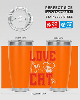 love my cat Style 67#- cat- Tumbler
