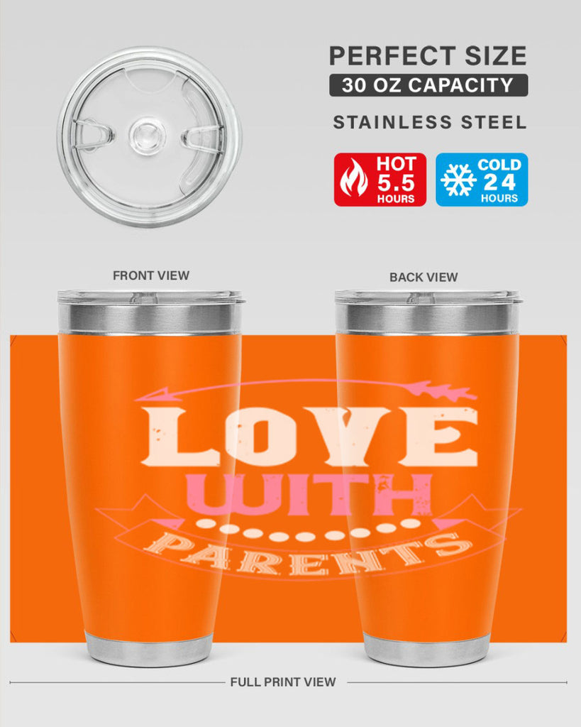love with parents 43#- valentines day- Tumbler