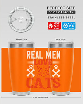real man love cats Style 113#- cat- Tumbler