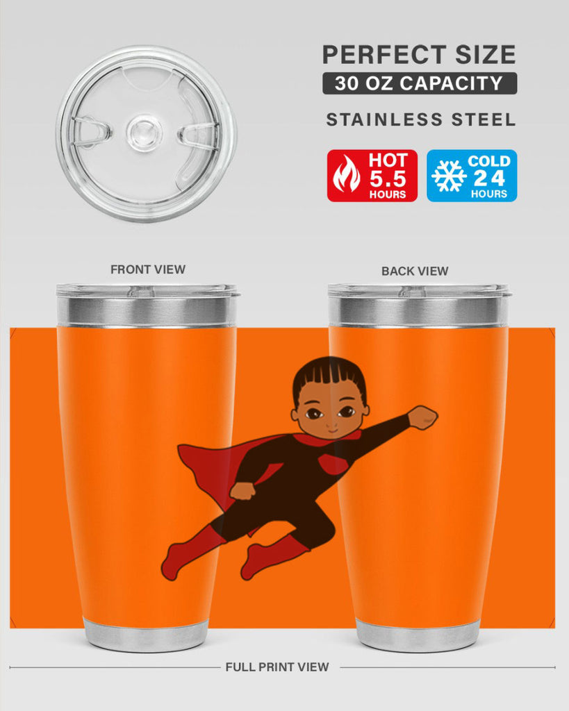 super kid 16#- black men - boys- tumbler