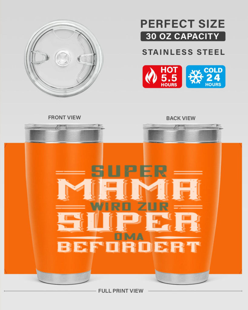 super mama wird zur 9#- grandpa - papa- Tumbler