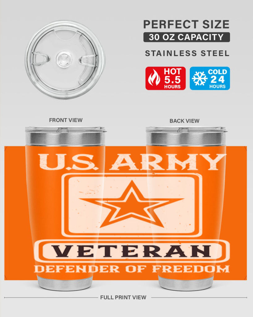 us army veteran defender of freedom 14#- Veterns Day- Tumbler