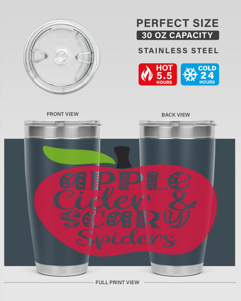 Apple Cider Scary Spiders 10#- fall- Tumbler