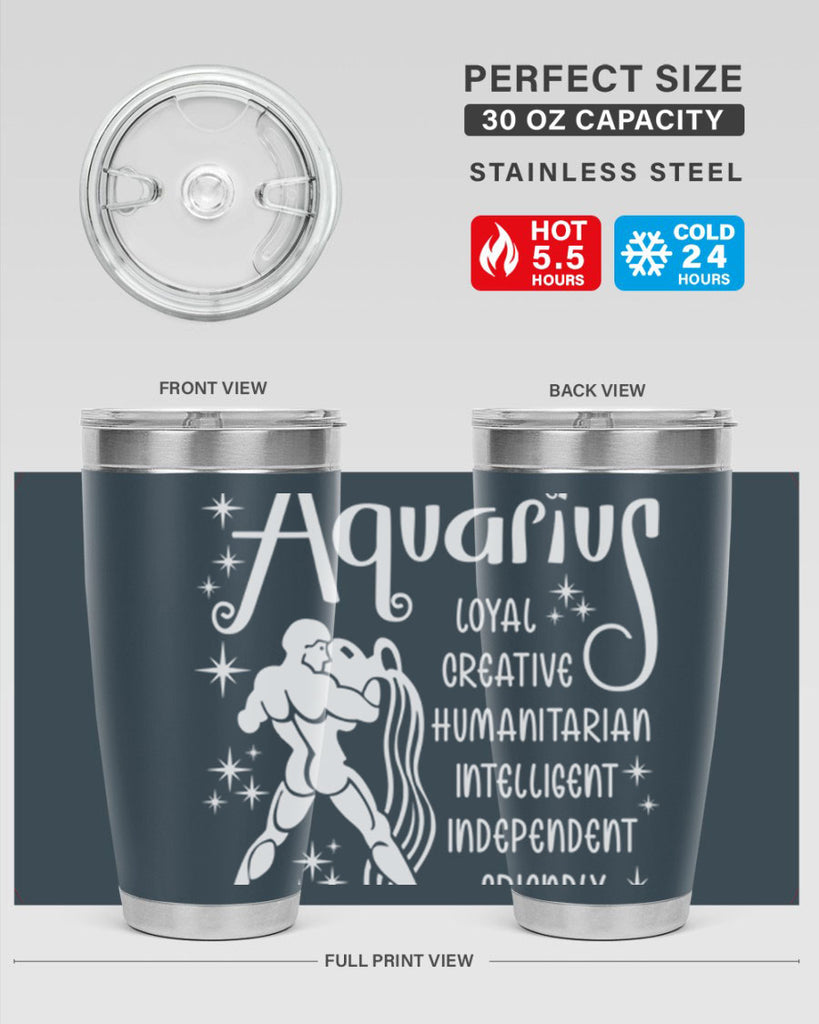 Aquarius 68#- zodiac- Tumbler