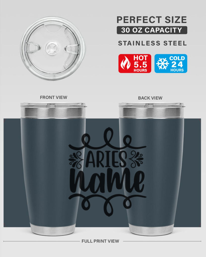 Ariesname 112#- zodiac- Tumbler
