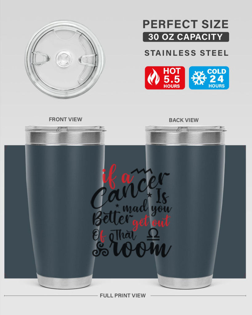 If A Cancer Is Mad You Better Get Out Of That Room 250#- zodiac- Tumbler