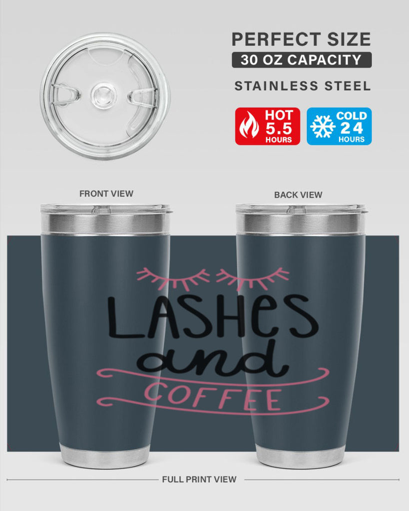 Lashes and Coffee Style 68#- make up- Tumbler