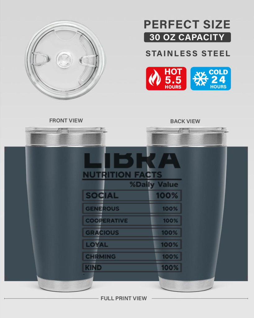 Libra Nutrition Facts 318#- zodiac- Tumbler