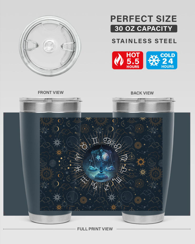Libra Straight 317#- zodiac- Tumbler