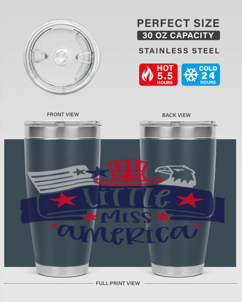 Little Miss America Style 162#- Fourt Of July- Tumbler