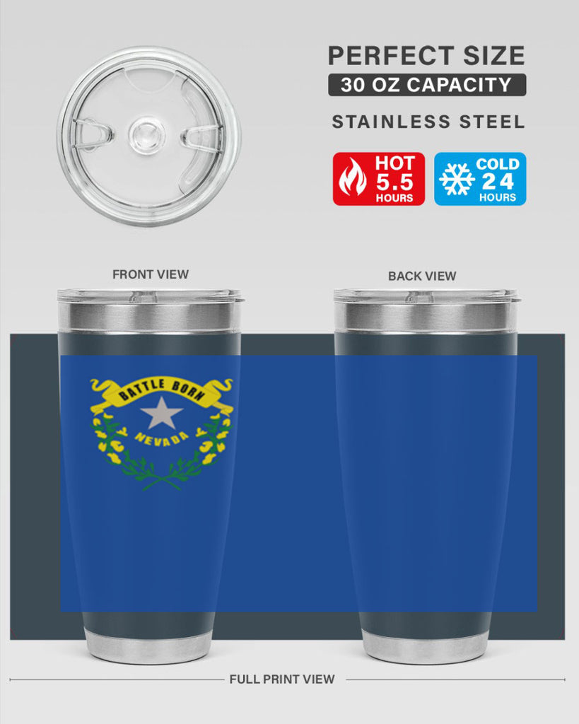 Nevada 24#- Us Flags- Tumbler