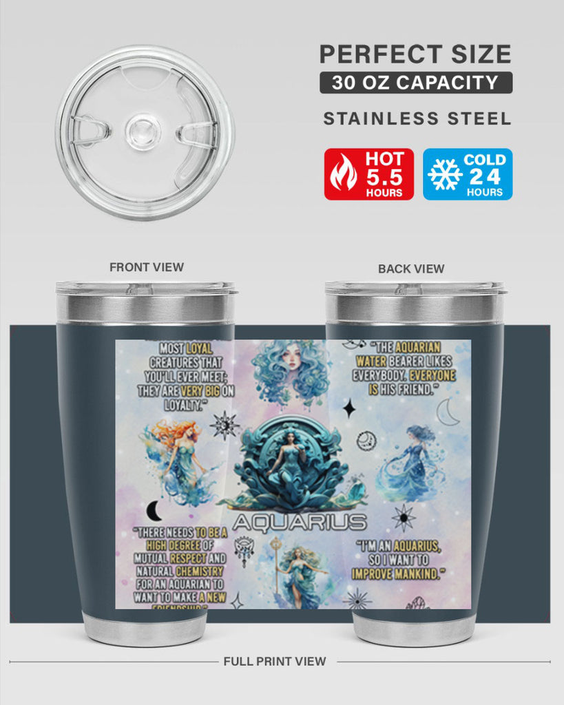 StraightAquarius 468#- zodiac- Tumbler