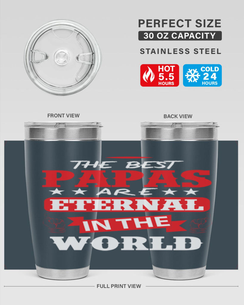 THE BEST PAPAS 108#- grandpa - papa- Tumbler