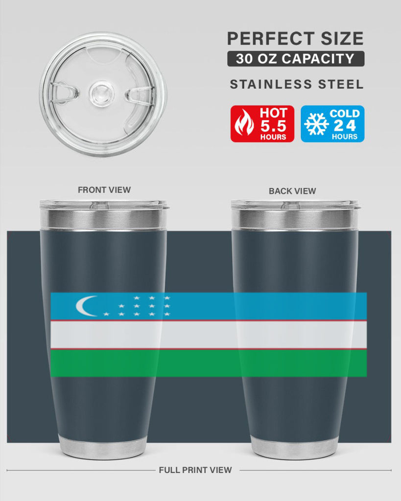 Uzbekistan 8#- world flags- Tumbler