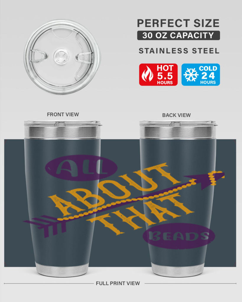all about that beads 62#- mardi gras- Tumbler