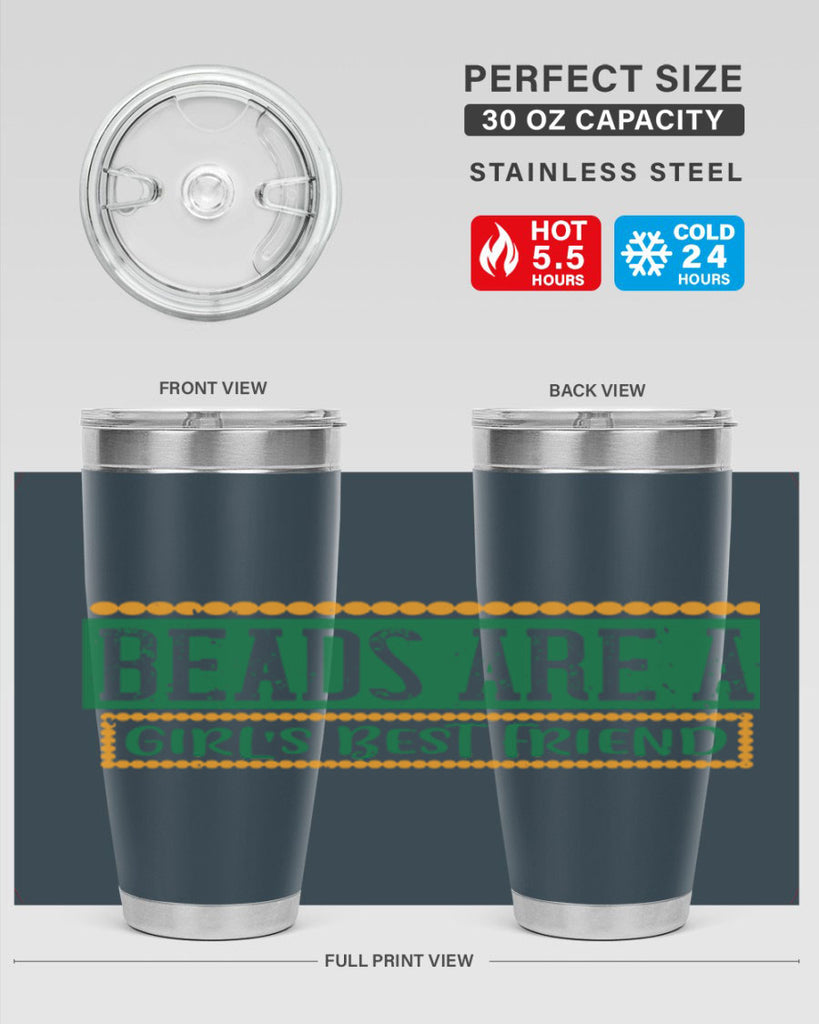 beads are a girls best friend 29#- mardi gras- Tumbler