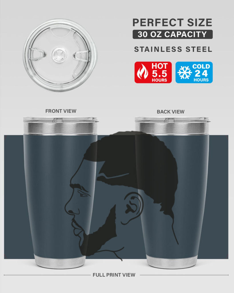 beardman 55#- black men - boys- tumbler