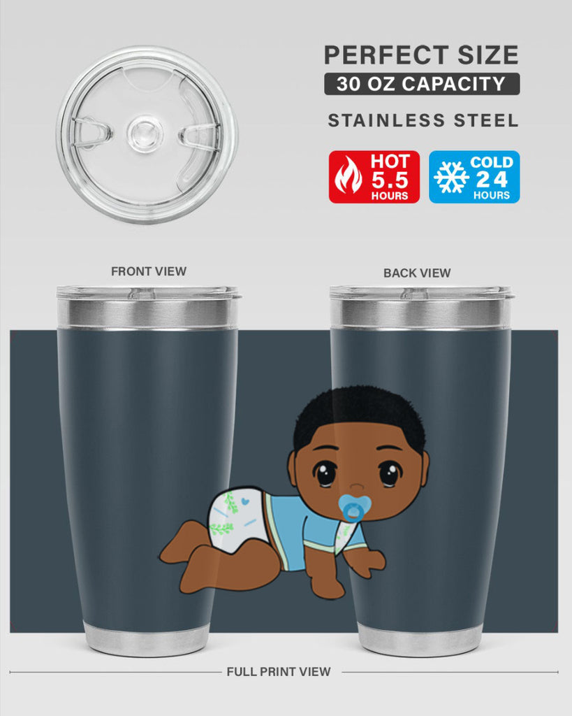 black baby boy 1#- black men - boys- tumbler