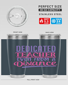 dedicated teacher even from a distance Style 53#- corona virus- Tumbler
