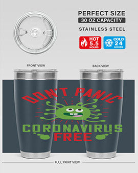 dont panic coronavirus free Style 43#- corona virus- Tumbler
