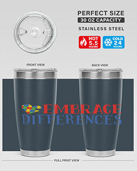 embrace differences Style 13#- autism- Tumbler