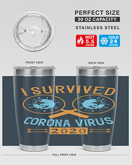 i survived corona virus Style 34#- corona virus- Tumbler