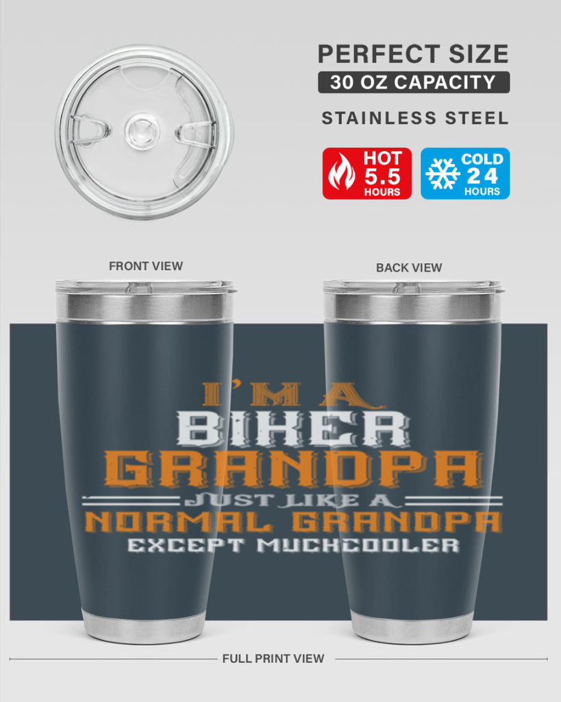 im a biker grandpa just like a normal grandpa except muchcooler 38#- grandpa - papa- Tumbler