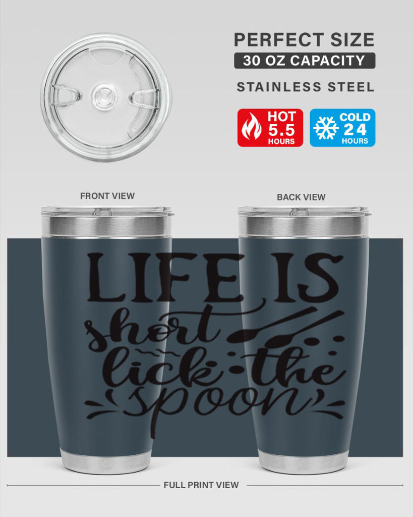 life is short lick the spoon 23#- kitchen- Tumbler