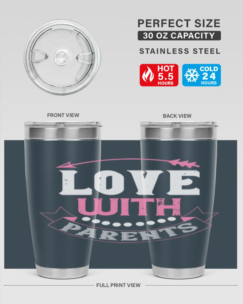 love with parents 43#- valentines day- Tumbler